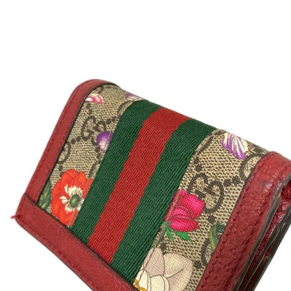 Auth GUCCI Ophidia GG Supreme 523155 Red Dark Green Multi Leather PVC - - Picture 4 of 11